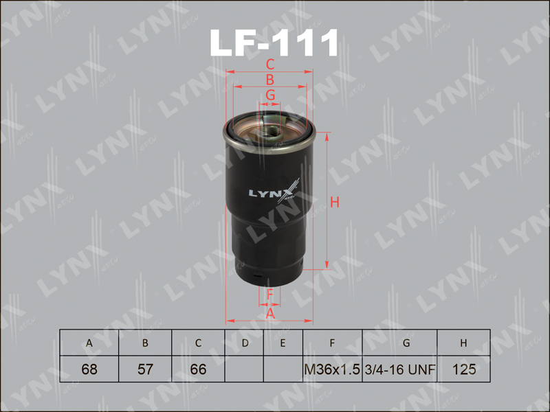 Фильтр топливный LYNXauto LF-111