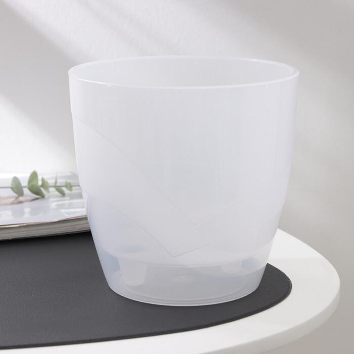 Кашпо для цветов со вставкой «Грация», 2,8 л, прозрачное