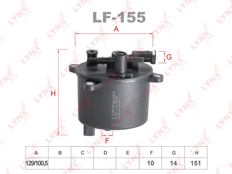 Фильтр топливный LYNXauto LF-155
