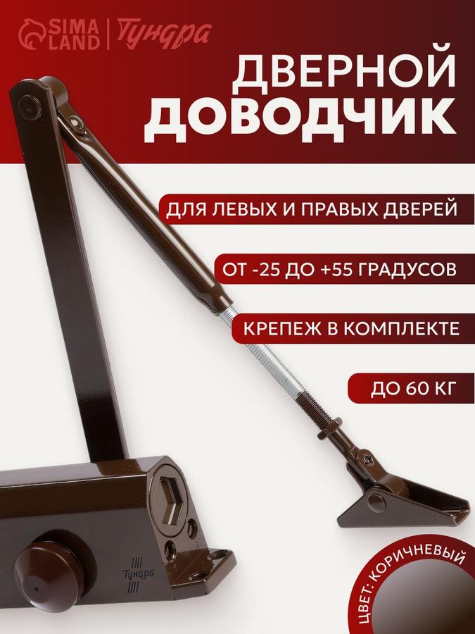 Дверной доводчик морозостойкий до 60 кг