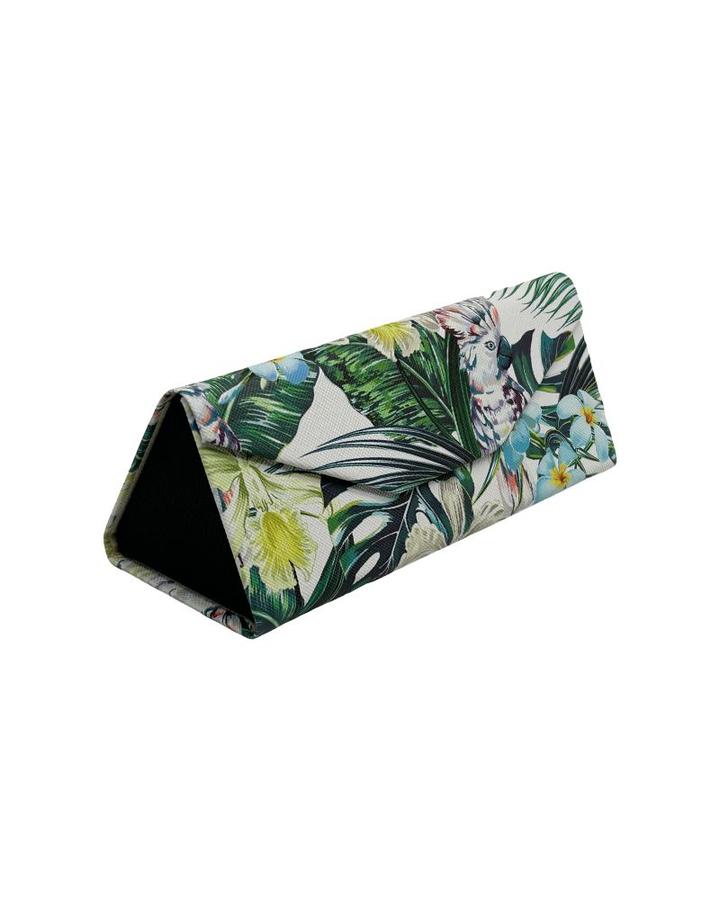 Футляр для очков Optik U твердый треугольный на магните с изображением попугая