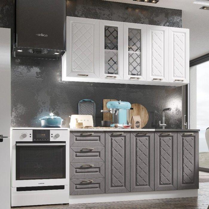 Кухонный гарнитур Агава 1,6 м акация белая с столешницей мебель для кухни и дома