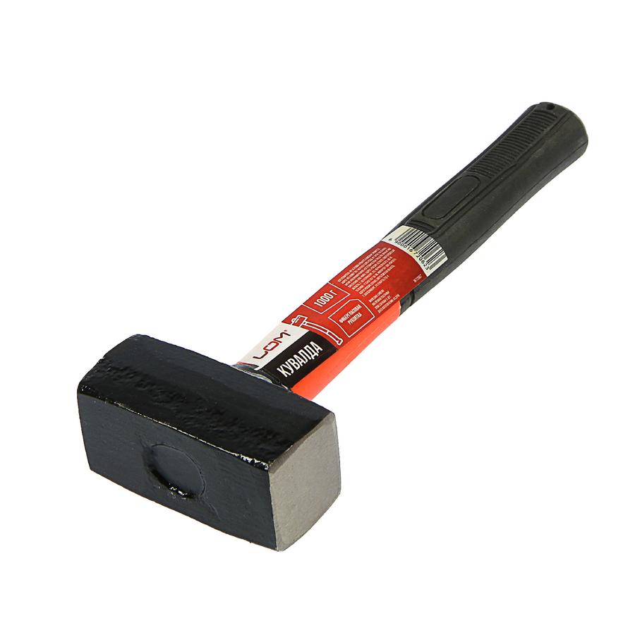 Кувалда ЛОМ 1 кг с фиберглассовой рукояткой