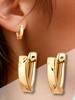 Женские золотые классические серьги 585 пробы с английским замком и алмазной обработкой