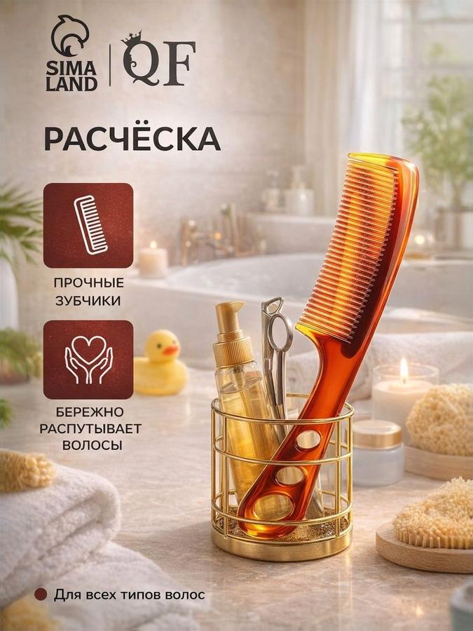 Женская массажная расческа для волос 22x5 см для укладки и распутывания