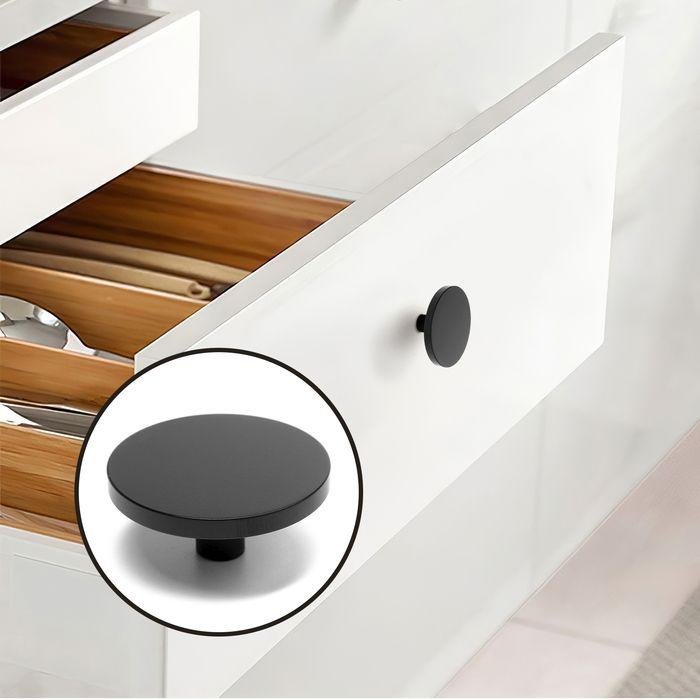 Ручка-кнопка CAPPIO LOFT d-44 мм h-20 мм латунь черного цвета