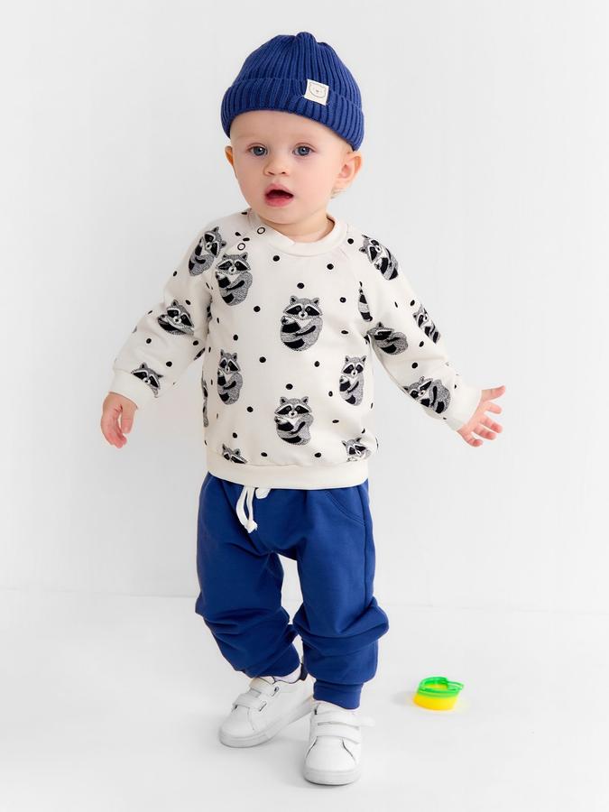 Комплект одежды для мальчика Крошка Я: джемпер и брюки "Еноты", рост 86-92 см