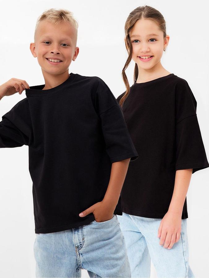 Детская футболка MINAKU черная, рост 104 см