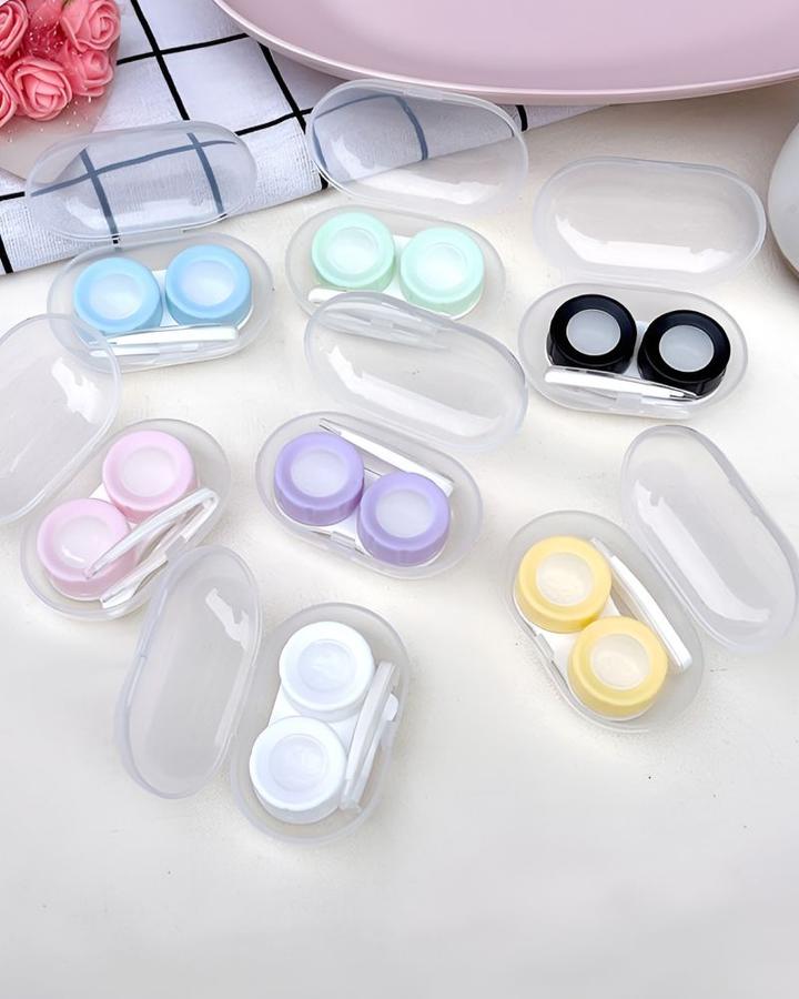 Набор для контактных линз 1007 с зеленым дорожным контейнером, 1 шт.