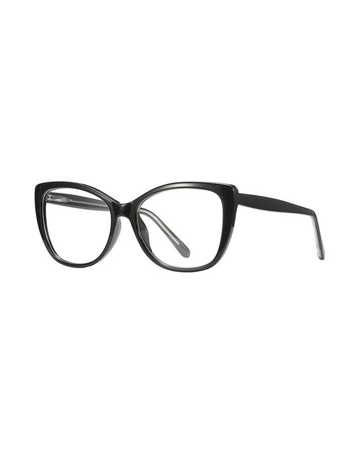 Женская пластиковая оправа для очков Optik U 2005 C1 кошачий глаз черная