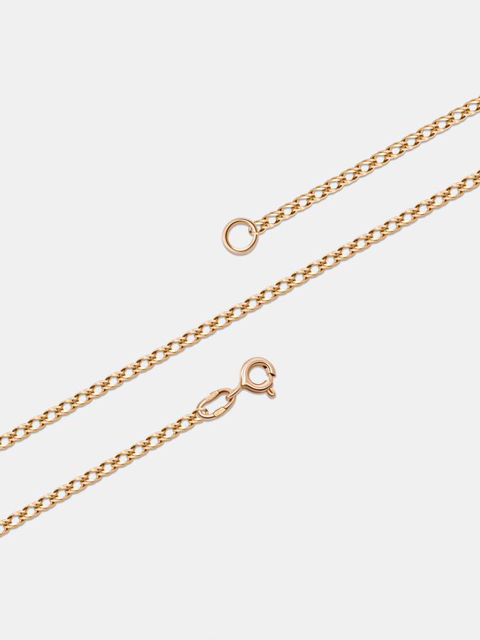 Золотая цепочка 585 пробы с плетением двойной ромб