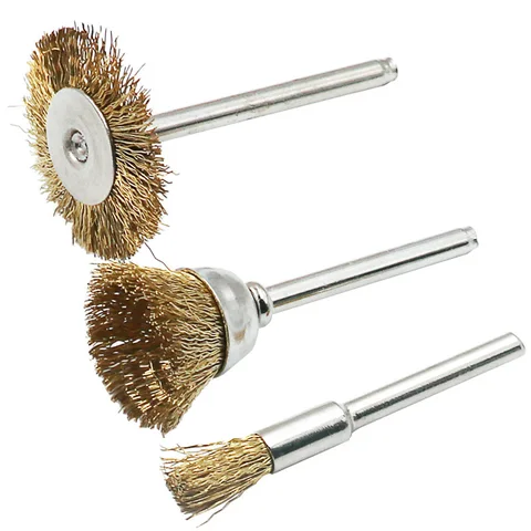 Набор из 3 щеток из медной проволоки для Dremel