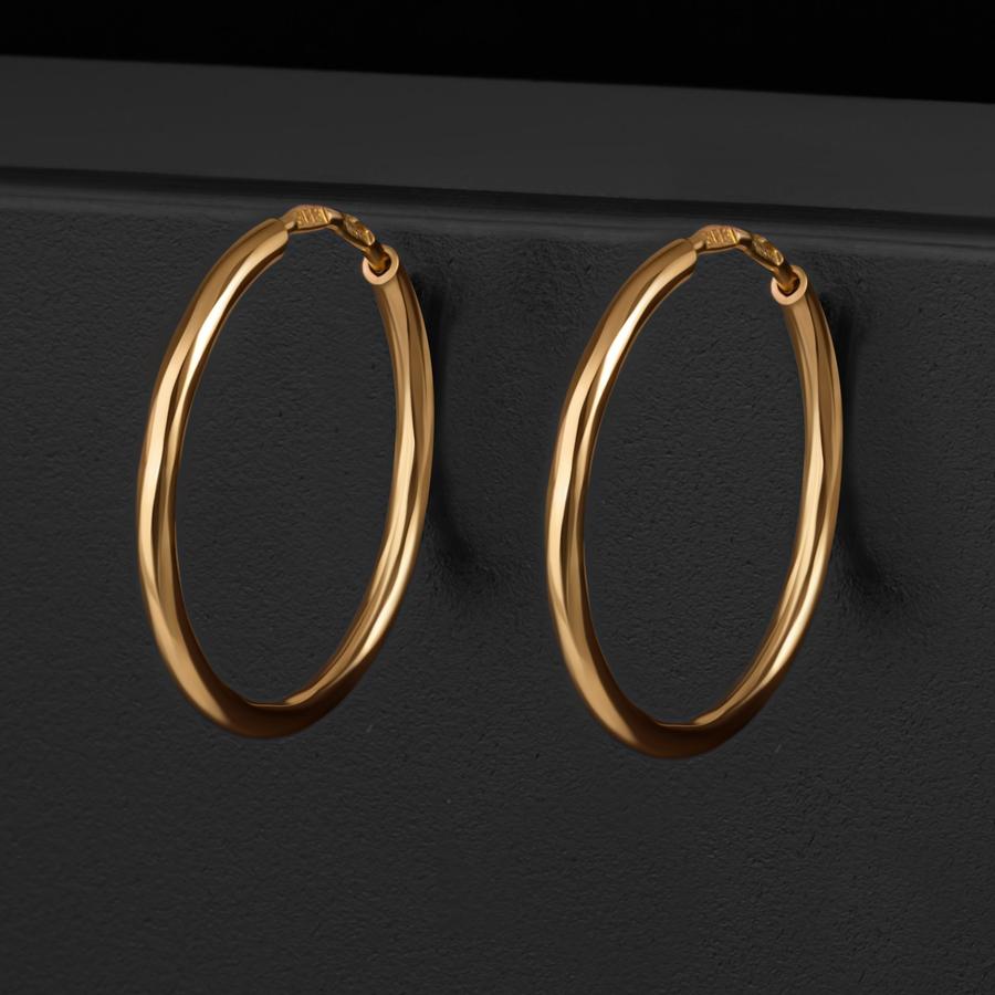 Серьги-конго из золота 585 пробы