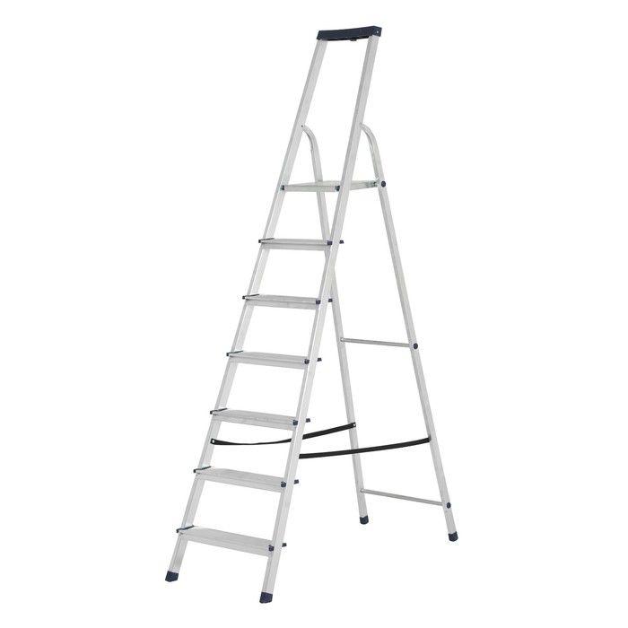 Алюминиевая стремянка ТУНДРА с органайзером, 7 ступеней, 1460 мм