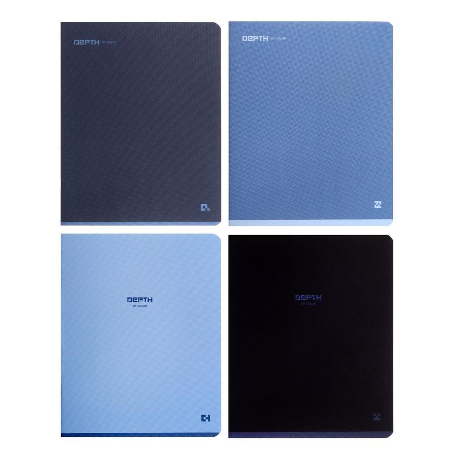 Тетрадь в клетку BG Monocolor Blue, 48 листов, обложка из мелованного картона с покрытием soft touch