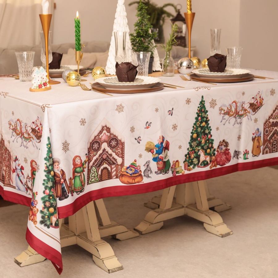 Тканевая скатерть Радостный момент 145х180 см для стола