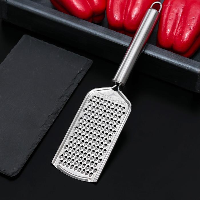 Терка для сыра металлическая с ручкой, 24x6 см, из нержавеющей стали