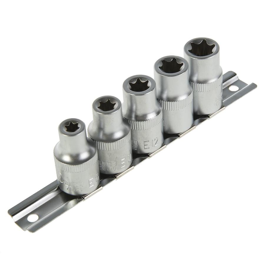 Набор звездочек сервис ключ Е8-Е16, 5 шт, 1/2"