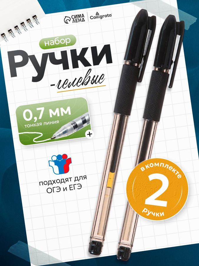Набор гелевых ручек 0.7 мм, 2 шт, для ЕГЭ