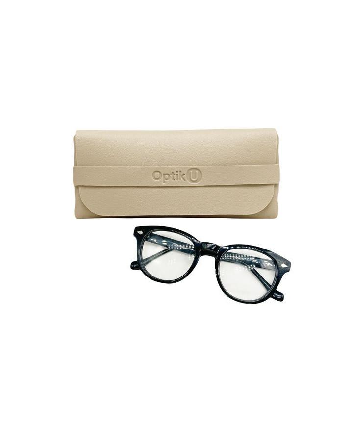 Мягкий бежевый чехол-футляр для очков Optik U