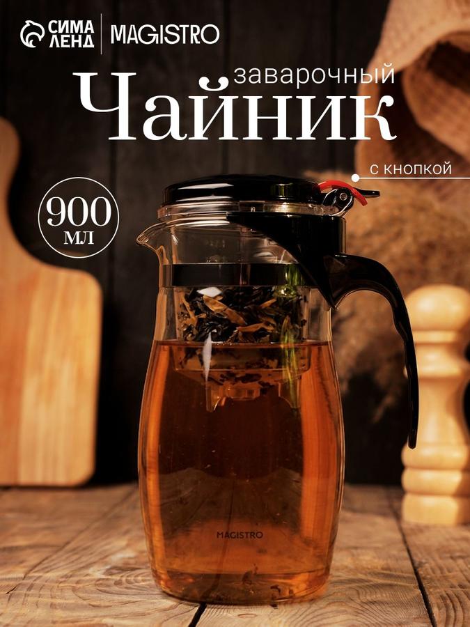 Заварочный стеклянный чайник Гунфу Magistro Мехико, 900 мл