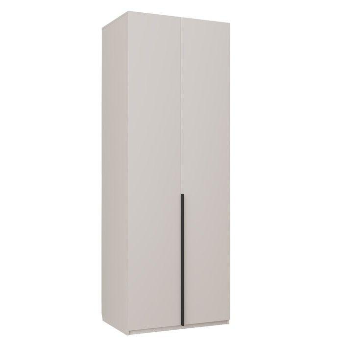 Распашной шкаф Чарли 22, 80х55х220.5 см, Кашемир – шкаф для одежды с полками, ящиками и штангой