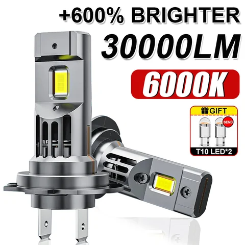 2Pcs 300W Turbo H7 LED CANBUS Свет Мини Головной Светильник 1:1 Размер Беспроводной H7 Автомобиль Светодиодные Лампы Фары Ошибка Бесплатно с Вентилятор 6000K Белый