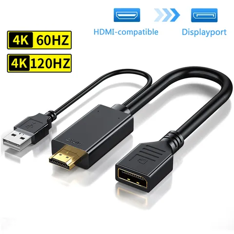 SHENGMEIYU HDMI-DisplayPort конвертер кабель 4K