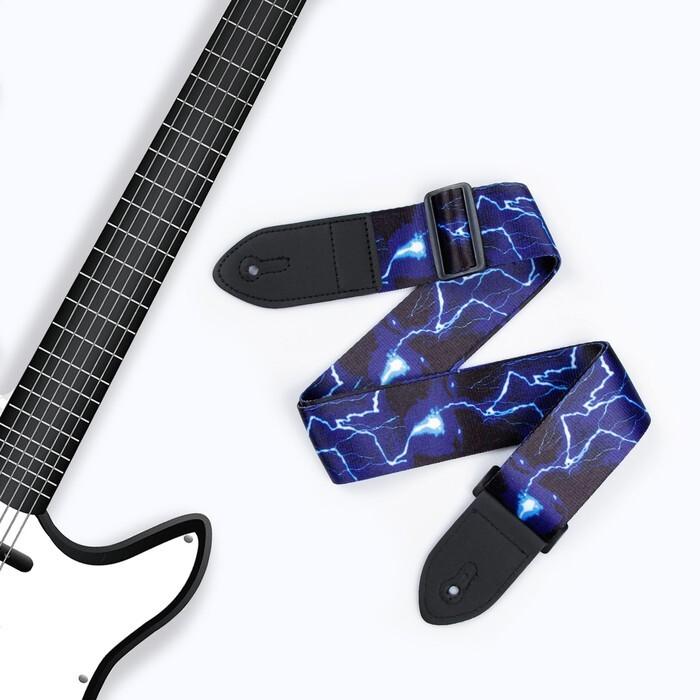 Ремень для гитары с молниями