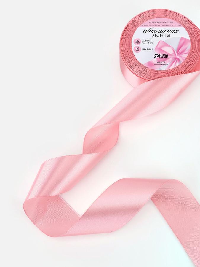 Атласная лента для упаковки и рукоделия 40 мм × 23 м
