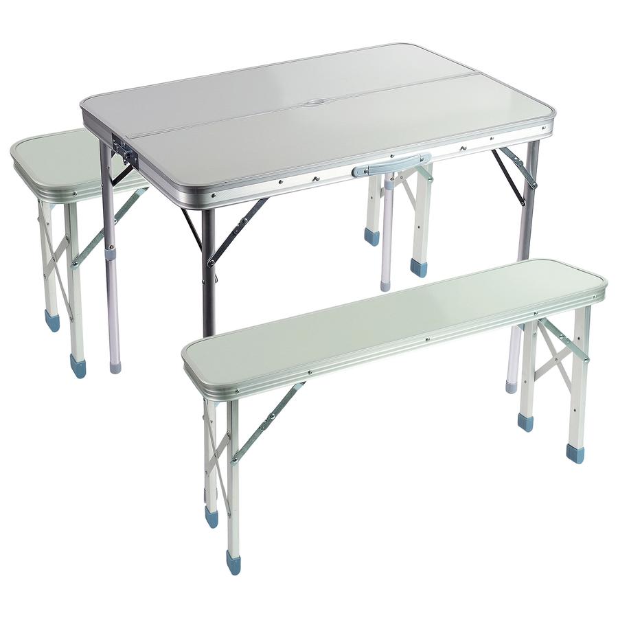 Складной набор мебели Maclay Турист: стол 60x90x69 см и 2 скамейки 87x25x40 см