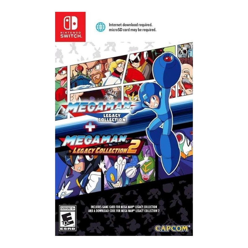 Игра Mega Man Legacy Collection 1 + 2 (Nintendo Switch, 1-ая русская версия, 2-ая английская версия)