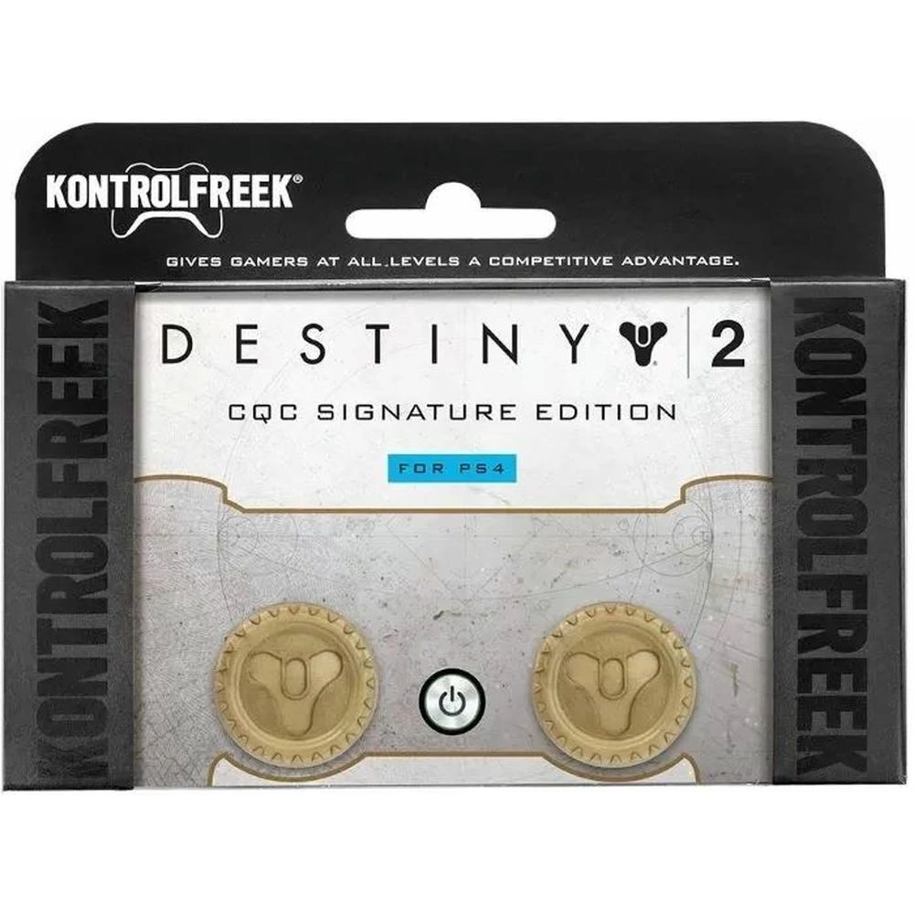 2 низкие накладки на стики KontrolFreek Destiny 2 Signature для геймпада DualShock PS4 (золотистые)