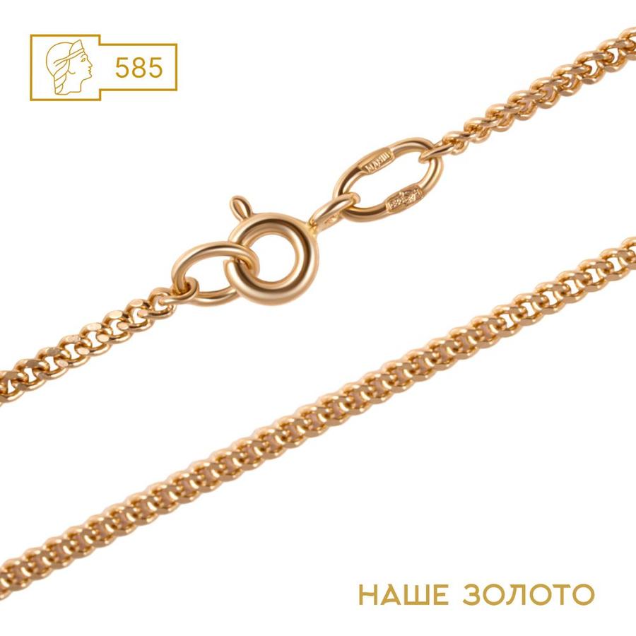 Цепочка из красного золота 585 пробы, плетение панцирное