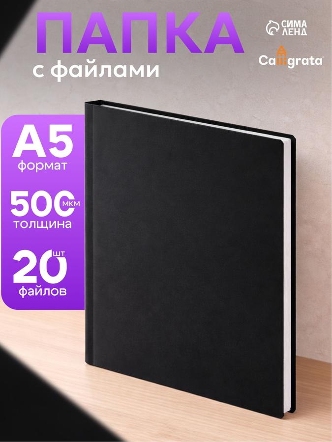 Папка с файлами А5, 20 файлов по 500 мкм