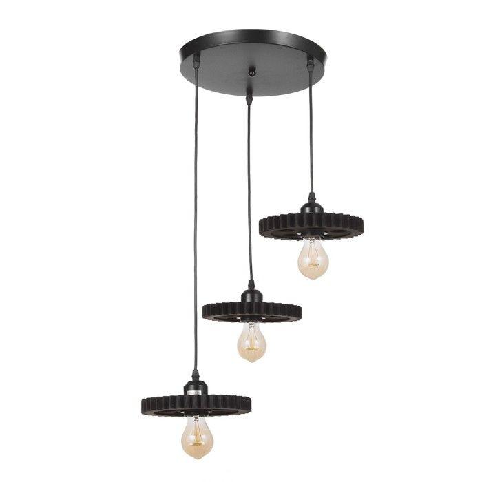 Подвесной светильник "Шестеренка" 3xE27 40Вт, 30x30x15-135 см