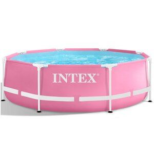 Intex 28290 Каркасный бассейн Pink Metal Frame 244х76см, 2843л