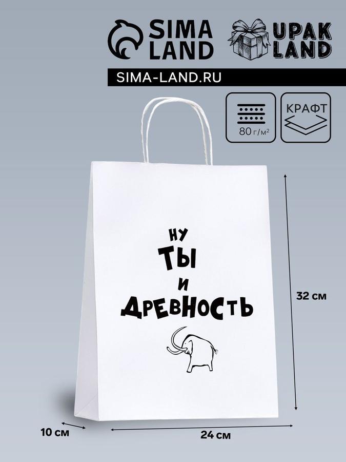 Подарочный пакет с приколом 28x24x14 см