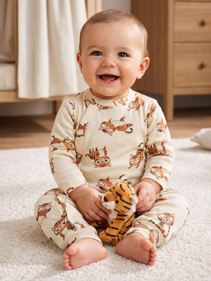 Комбинезон для новорожденных Крошка Я Тигруля набивной