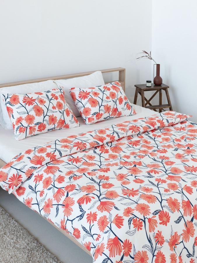 Постельное белье 1.5 спальное из поплина "Алва" 150x200 + 50x70 (1 шт) IKEA