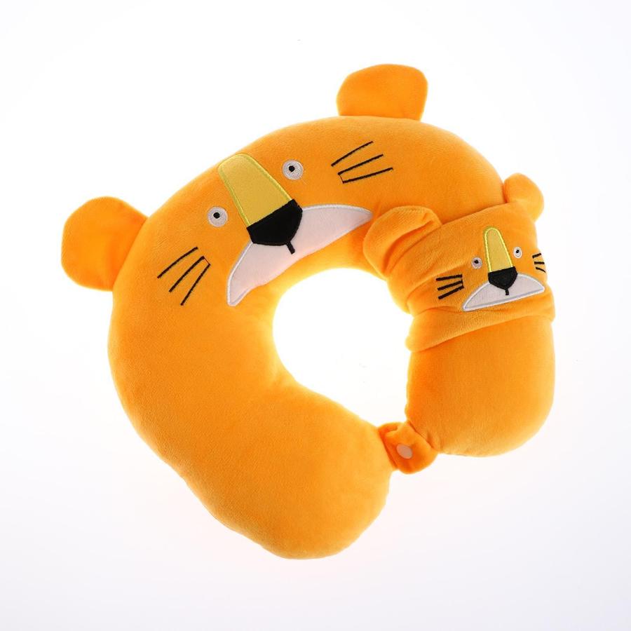 Подголовник антистресс "Лев" с маской – подушка для путешествий