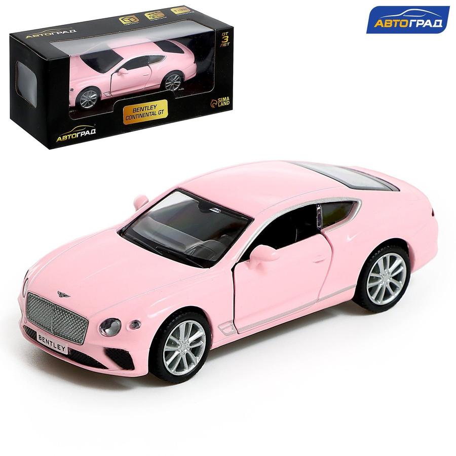 Металлическая модель автомобиля Bentley Continental GT 1:32 инерционная, матовый розовый