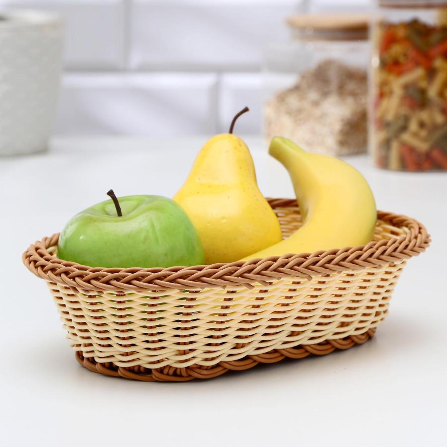 Плетеная хлебница корзинка 24x16,5 см для фруктов