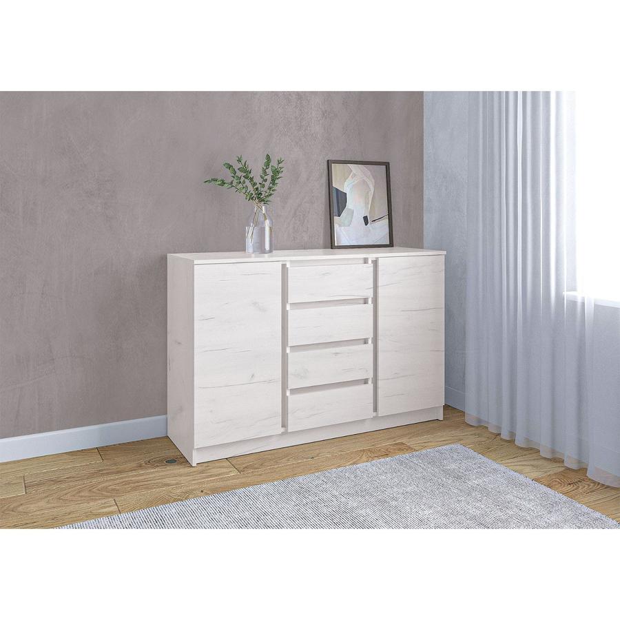 Комод Зара 1310x440x870 мм для одежды, крафт белый