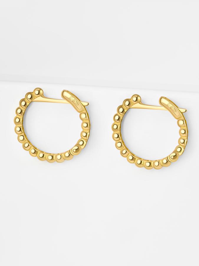 Серьги-конго из желтого золота 585 пробы