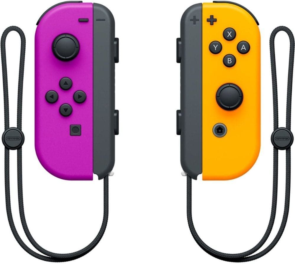 Два контроллера Joy-Con (неоновый фиолетовый/оранжевый)