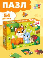 Детские пазлы Puzzle Time "Лисёнок и зайчик", 54 элемента