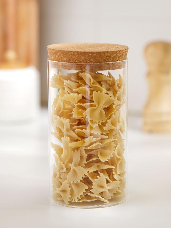 Банка стеклянная с пробковой крышкой BellaTenero Классика, 650 мл для хранения сыпучих продуктов