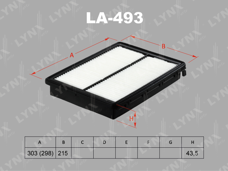 Фильтр воздушный LYNXauto LA-493