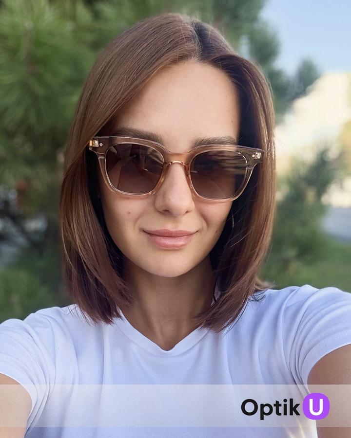 Солнцезащитные очки унисекс Optik U 6229 C4 бежевые с поляризацией и УФ-защитой, категория 3